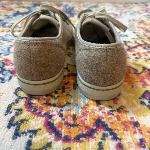 Keen Luft Cell Felt Lace Up Sneaker Womens Size 10 Taupe Casual Comfort Shoes - Picture 7 of 10